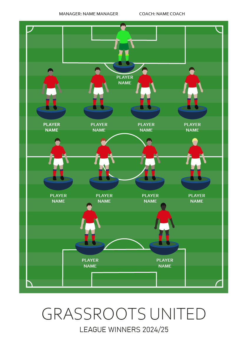 Personalised football Team Poster