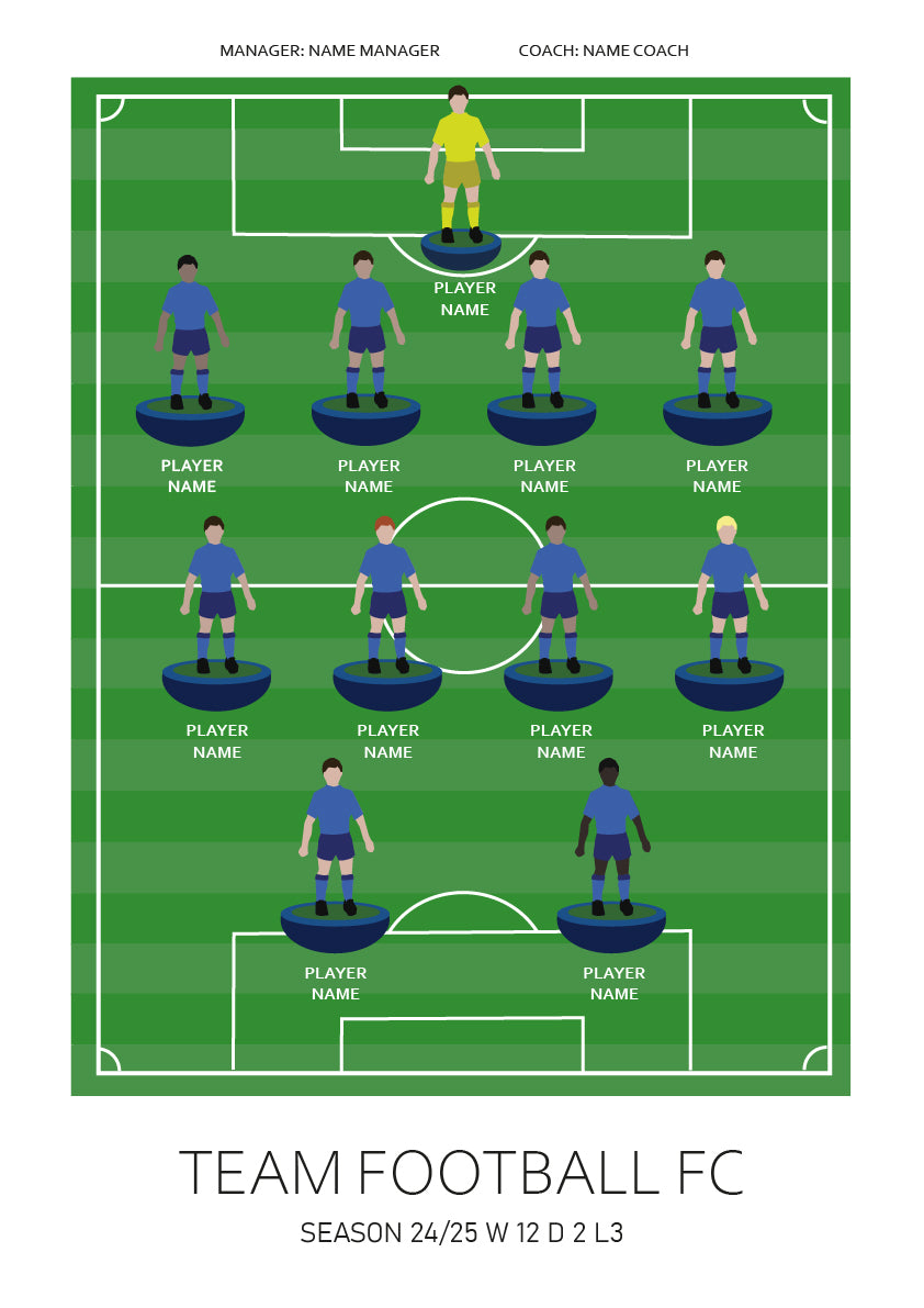 Personalised football Team Poster