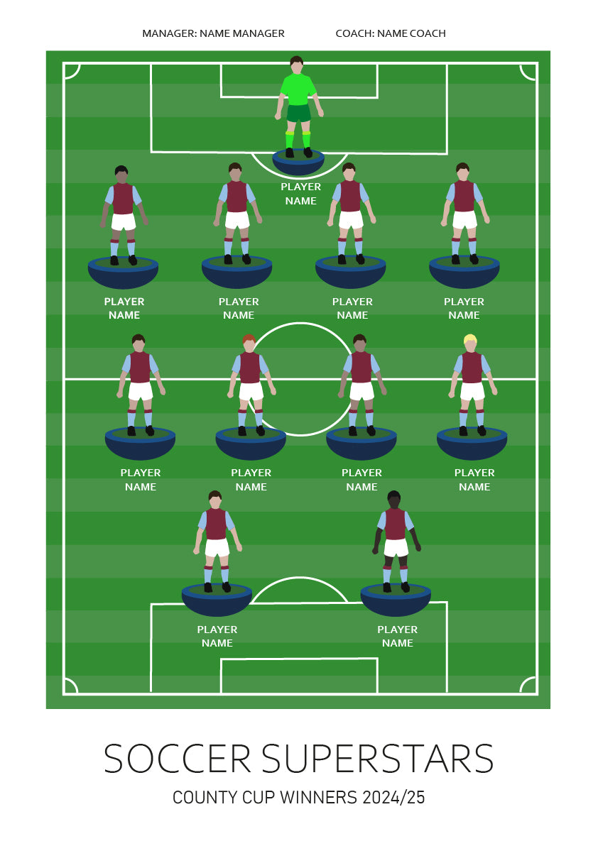 Personalised football Team Poster