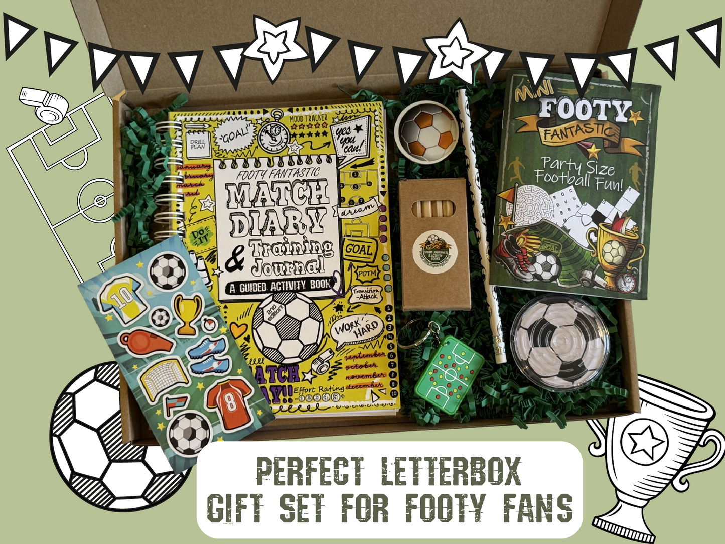 Football Training Journal: Match Day Diary, Guided Activity Book Gift Set