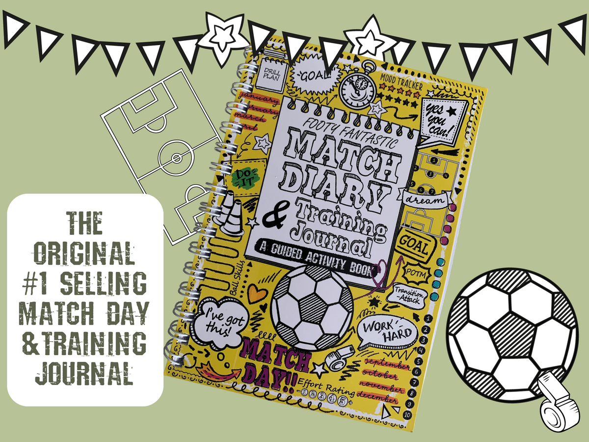 Football Training Journal: Match Day Diary, Guided Activity Book Gift Set