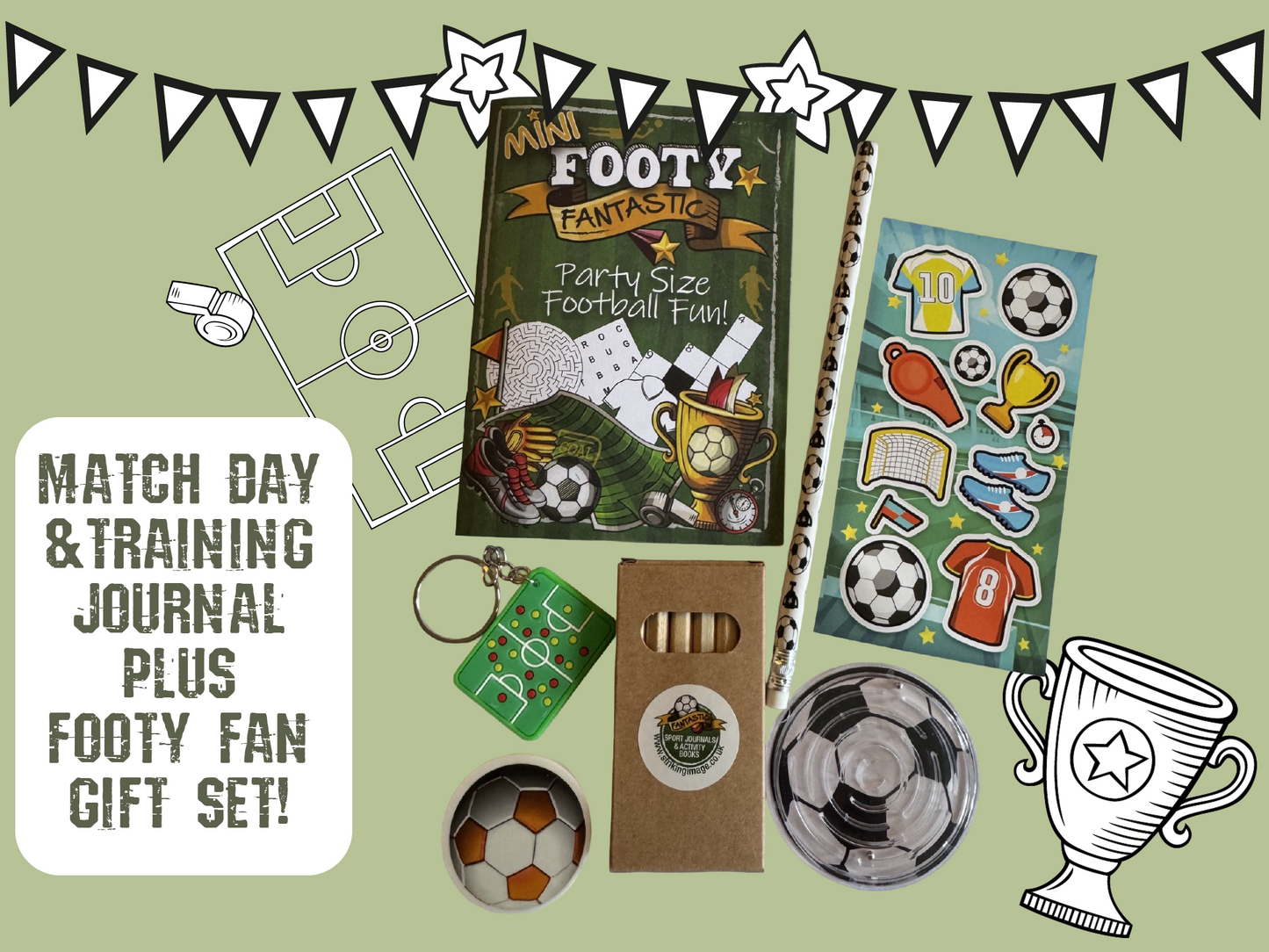 Football Training Journal: Match Day Diary, Guided Activity Book Gift Set